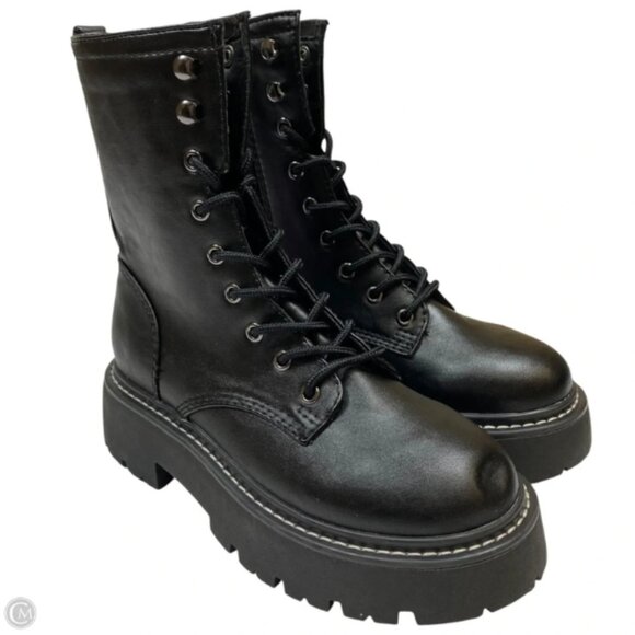 Wild Fable Womens Logan Lug Combat Boots Memory Foam Insole Blk Multiple Sizes 7 - Picture 3 of 3